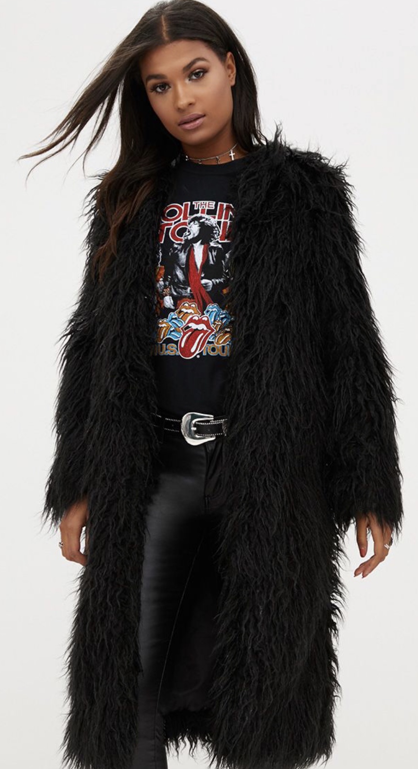 PLT Black Foax Fur Coat – Chelsey Teks Closet